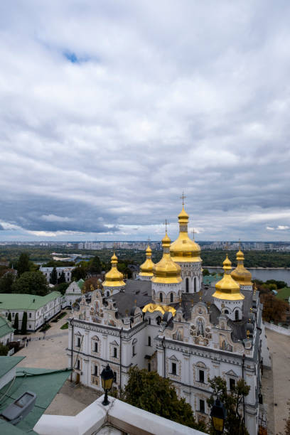 Kiev Pechersk Lavra. Cathedral of the Dormition stock photo