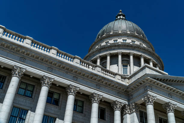 Utah State Capitol Building Utah State Capitol Building on a Sunny Spring Day - Salt Lake City, UT soldier on the wall stock pictures, royalty-free photos & images