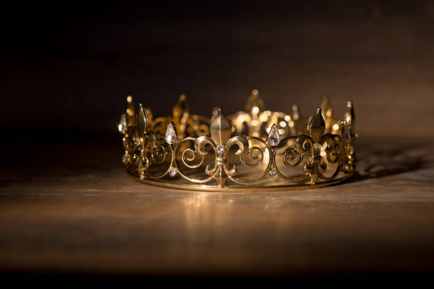 istock Golden crown, symbol of monarchy and power. Royal concept 1393205155