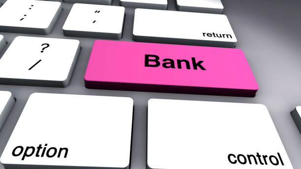 istock 3D Illustration of Modern Keyboard with the Bank Answer 1393221075