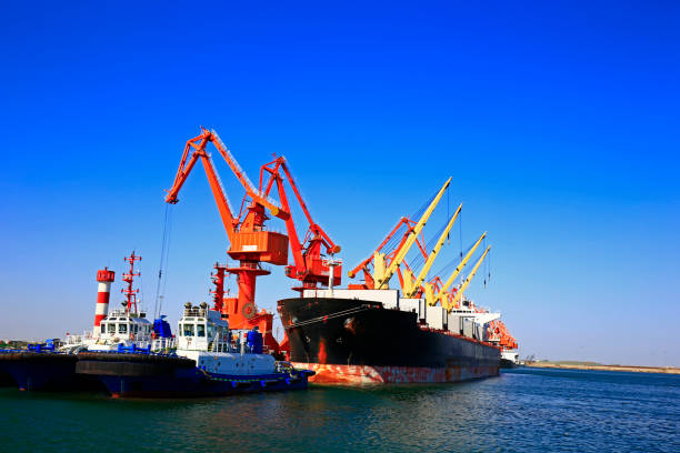 In the industrial port crane\