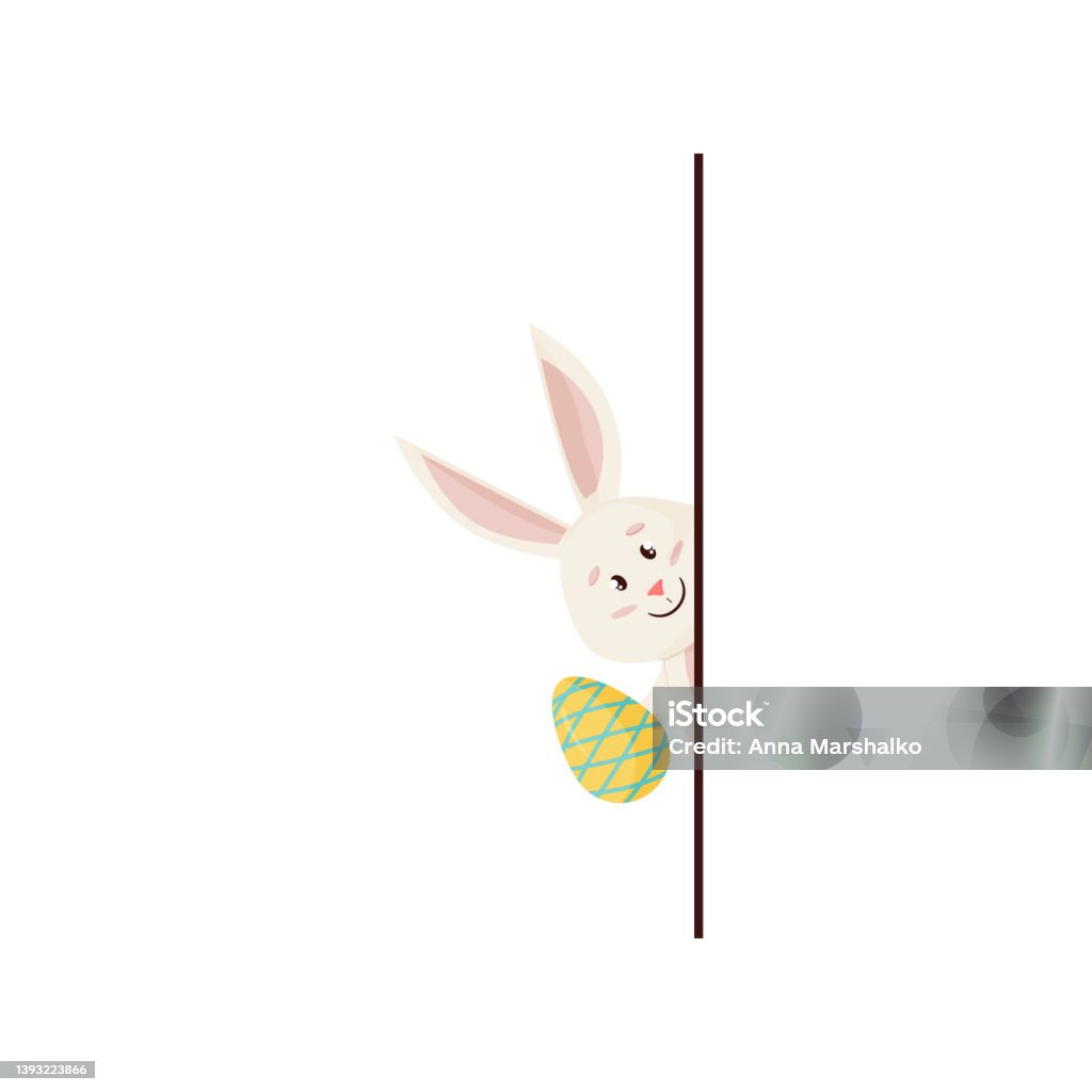 Hiding Rabbit Png Bunny Hiding Rabbit Looks Out Stock Illustration - Download Image Now ...