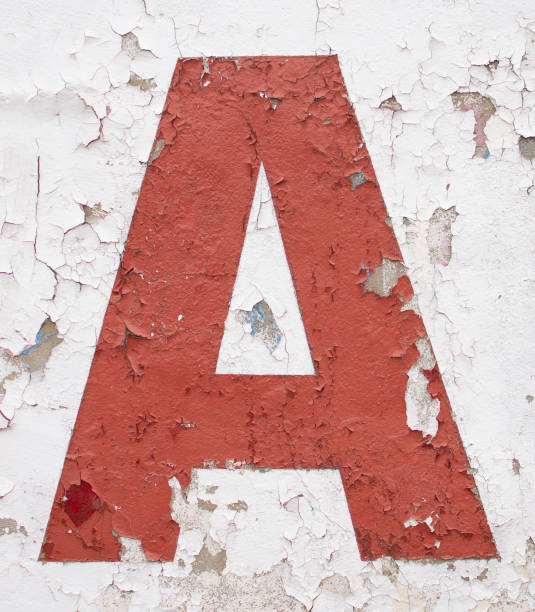 istock The letter A is red on a white background 1393224609