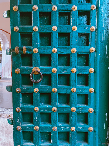 Gates to the City Palace of Udaipur, Rajasthan, India.