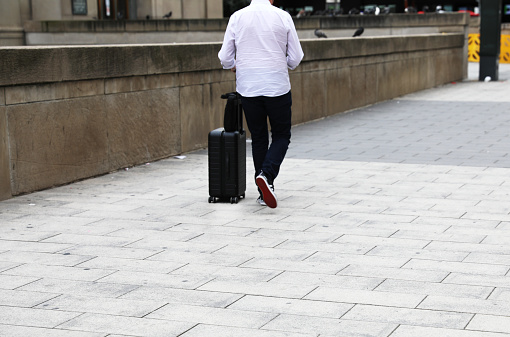 People on the move with their luggages