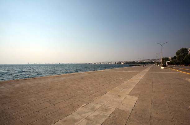 Thessaloniki seaside in Greece. Thessaloniki is the second largest city in Greece.