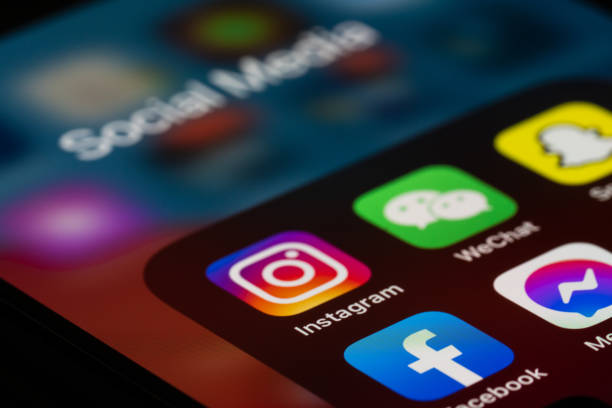 Chiang Mai, Thailand - April 2022 : Social media applications on the smartphone screen