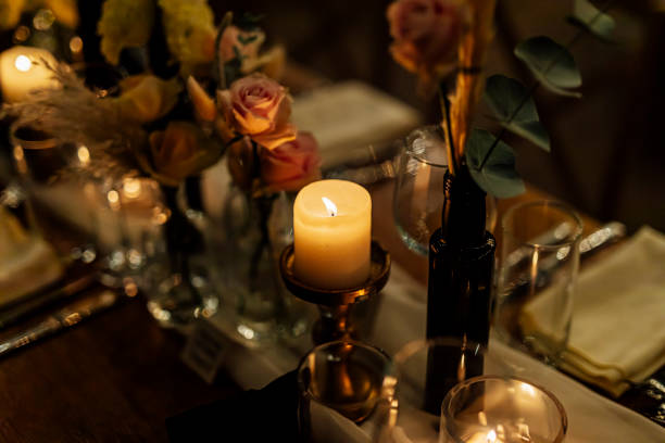 istock Candles at luxury party and weddings. 1393260295