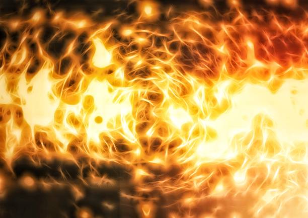 Illustration of a fiery burning flame