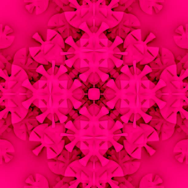 istock Magenta Kaleidoscope Abstract Geometric shapes Background 1393267505