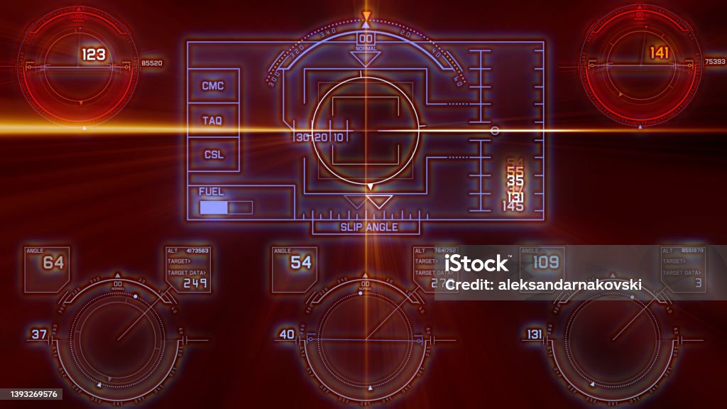Flight Control Panel Instrument Navigation Stock Illustration ...