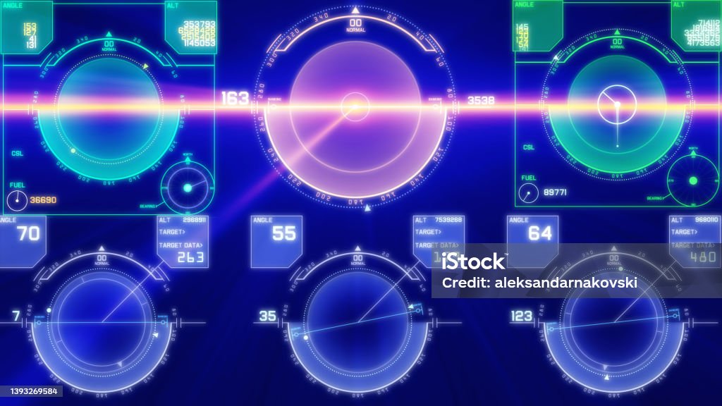Flight Control Panel Instrument Navigation Stock Illustration ...