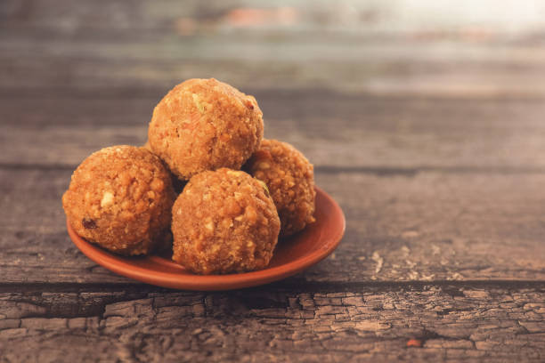 istock Indian traditional snacks sweet laddu or laddoo 1393270700