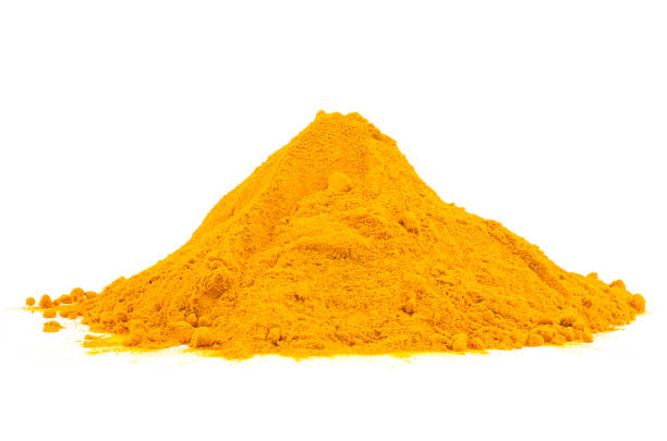 istock Curcuma ground powder isolated on a white background. Turmeric powder. 1393271612