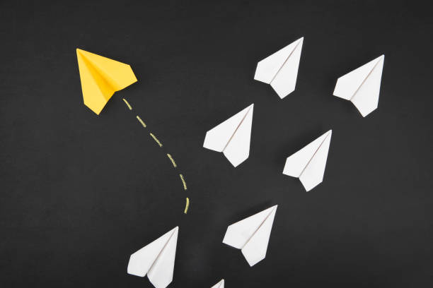 istock Individuality Concept with Paper Airplanes 1393274959