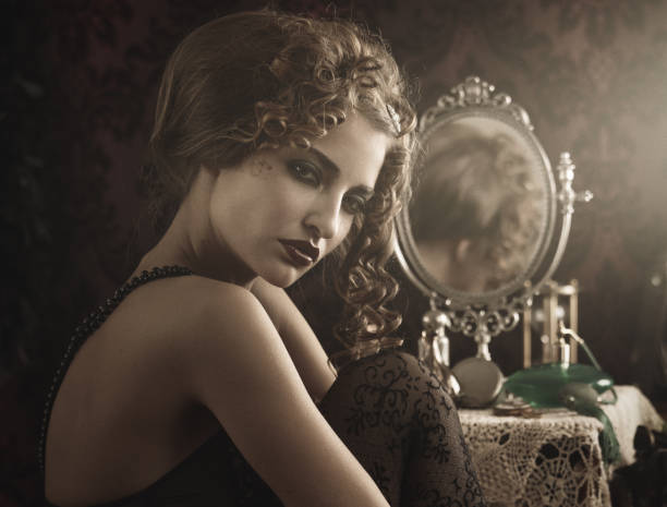 istock Vintage style female portrait 1393283194