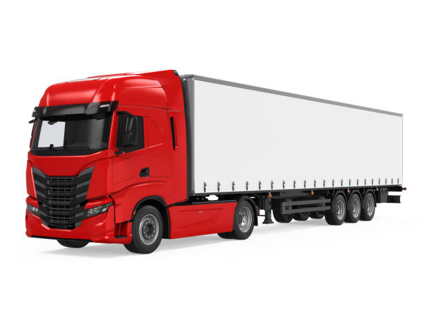 istock Semi-trailer Truck Isolated 1393294286