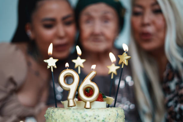 istock Celebrating 96 years old grandma's birthday 1393298631