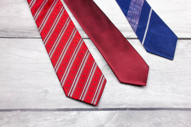 istock Men's classic tie. Red and blue men's tie. 1393317583