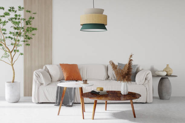 istock Scandinavian Style Cozy Living Room Interior Design 1393329513