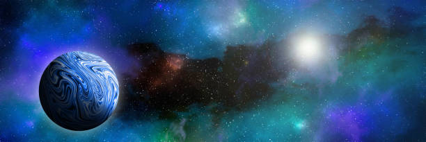 istock Unknown planet from outer space. Space nebula. Cosmic cluster of stars. Outer space background. 3D Illustration 1393340360