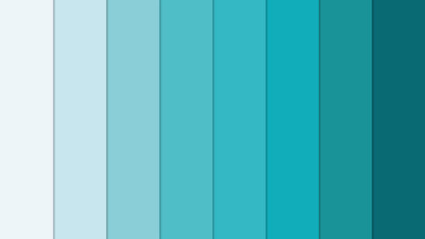 istock Blue color palette spectrum background. Colour gradient in papercut flatlay design wallpaper. 1393340538
