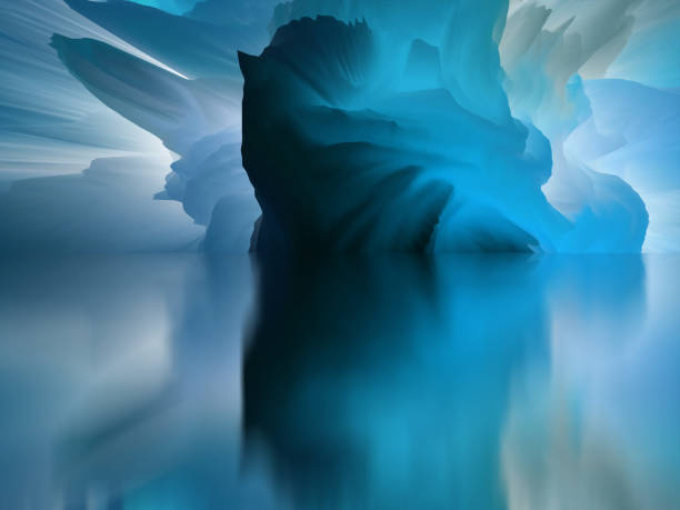 istock Magical world. Abstract Landscape, surreal lake and reflections. art, creativity and imagination. 3d illustration 1393340554
