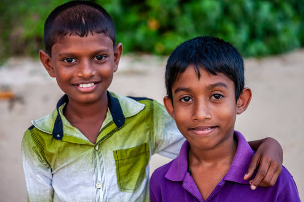 istock Sri Lankan young boys posing on the beach, Ceylon 1393341838