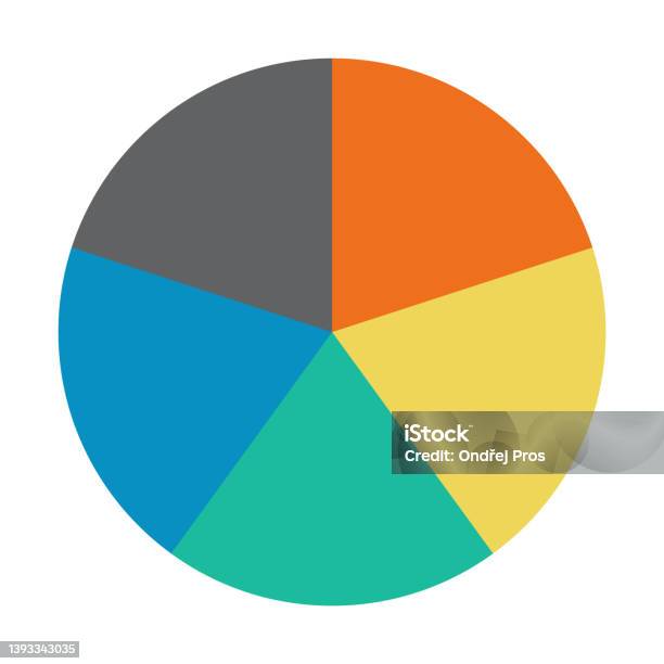 Infographic Pie Chart Cycle Presentation Diagram 5 Section Vector