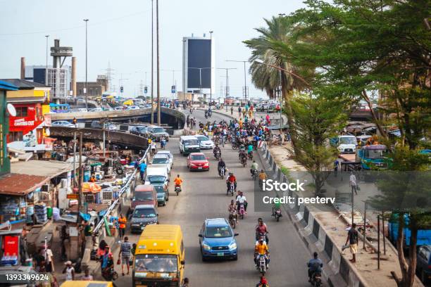 African City Traffic Lagos Nigeria Stock Photo - Download Image Now - Nigeria, Lagos - Nigeria, Africa