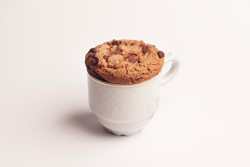 cup of hot chocolate with cookie