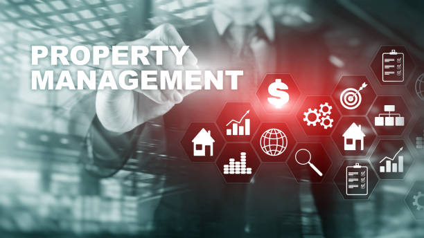 istock Property management. Business, Technology, Internet and network concept. Abstract Blurred Background 1393357045