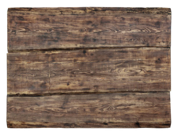 istock Wood board plank isolated on white background 1393358236