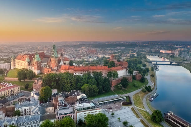 Krakow, Poland - June 16 2021:  The Wawel Royal Castle Krakow, \