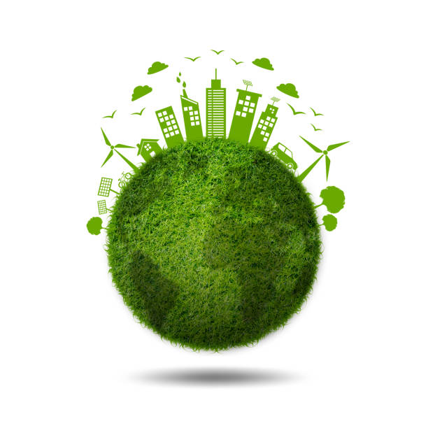 Green planet earth covered with grass. Earth day, Sustainable development, World environment day and Eco friendly concept Green planet earth covered with grass. Earth day, Sustainable development, World environment day and Eco friendly concept world environment day stock pictures, royalty-free photos & images