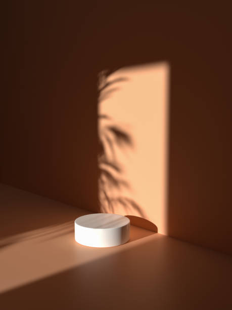 istock Blank product podium, stand. Copy space for image montage. White background. 3d rendering 1393375850