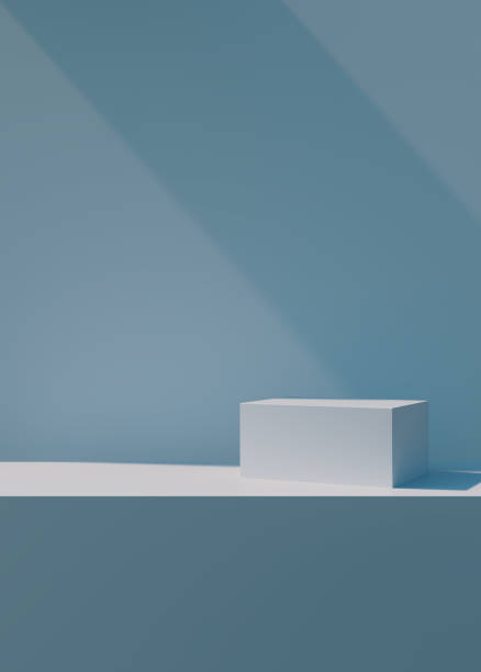 istock Blank product podium, stand. Copy space for image montage. White background. 3d rendering 1393376019