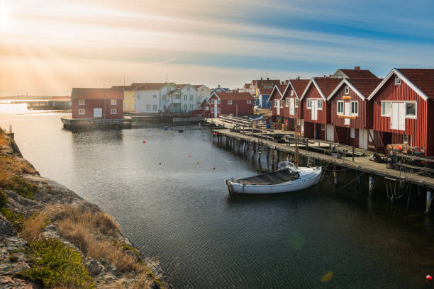 istock Fishing village in idyllic Sweden 1393376052