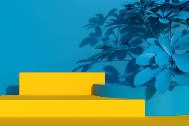 istock Blank product podium, stand. Copy space for image montage. White background. 3d rendering 1393376055