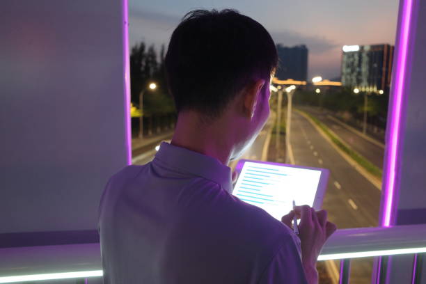 istock Business men work and relax on the shuttle bridge 1393380113