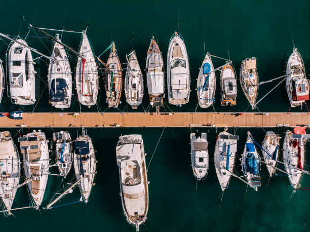 istock Drone View Sailboats in the Marina 1393381529