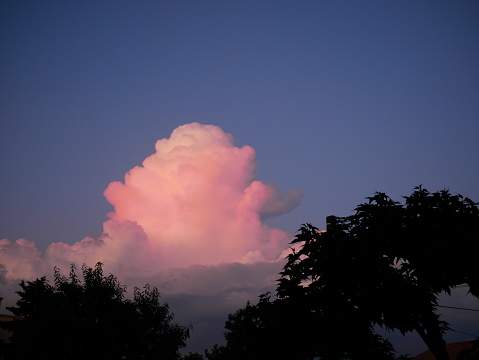 Beautiful photo of cumulonimbus during sunset