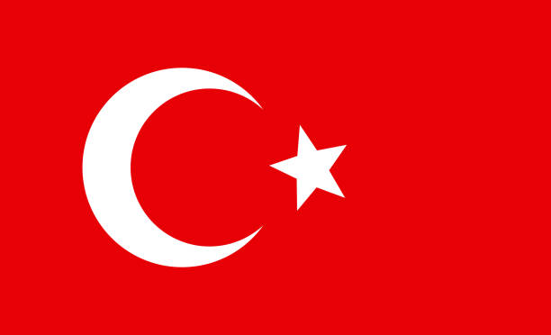 the national flag of turkey. - ankara stock illustrations