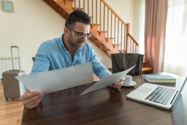 istock Man working out of the office 1393394955