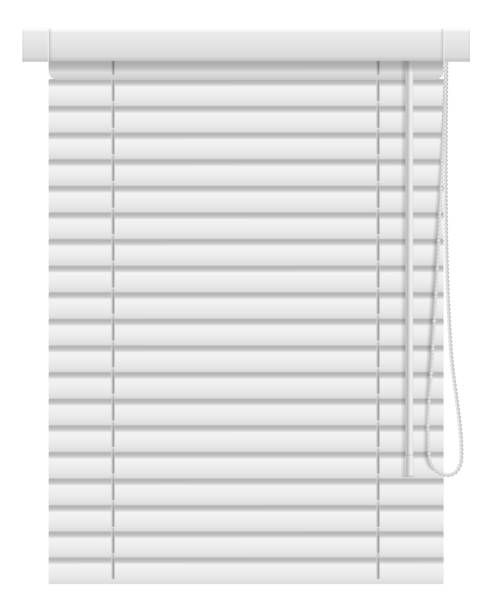 istock Venetian sun shades. White window covering mockup 1393399122
