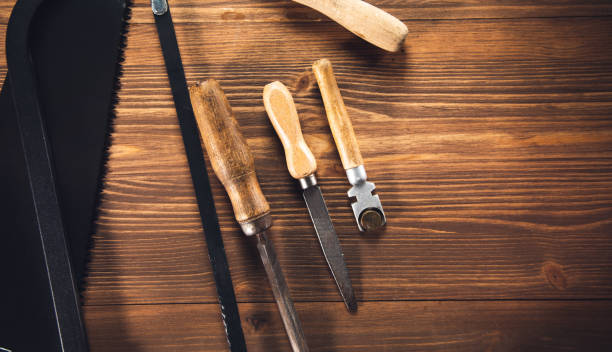 istock Collection of vintage carpentry tools 1393400611