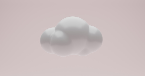 3d realistic rendered clouds white background
