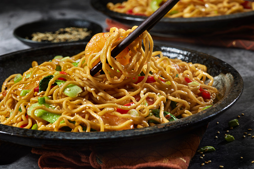 Teriyaki Shrimp with Ramen Noodles