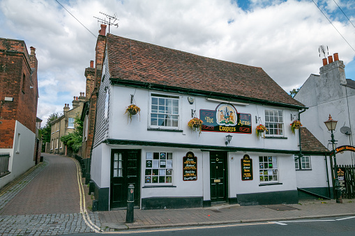 A commercial food establishment known as The Coopers Arms Pub on St Margaret's Street at Rochester in Kent, England