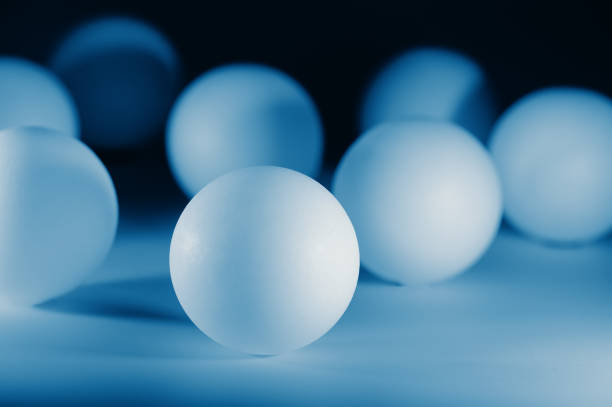 istock Many blue balls are on the table. Business concept. 1393411687